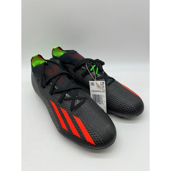 adidas Soccer X SPEEDPORTAL.2 FG GW8449 Core Black Solar Red Men's Size 9 - Picture 6 of 12